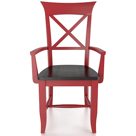 <b>Customizable</b> Arm Chair - Wood Seat